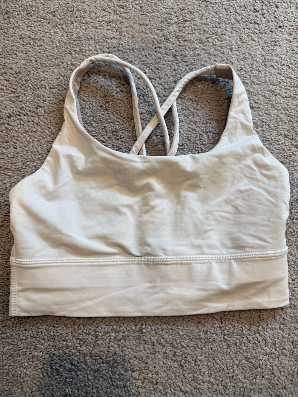 lululemon athletica Cream Crossback Sports Bralette